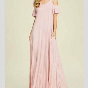 Gorgeous Cold Shoulder Maxi Dress